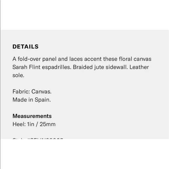 New Sarah Flint Elena Floral espadrilles size 38 - Picture 3 of 9